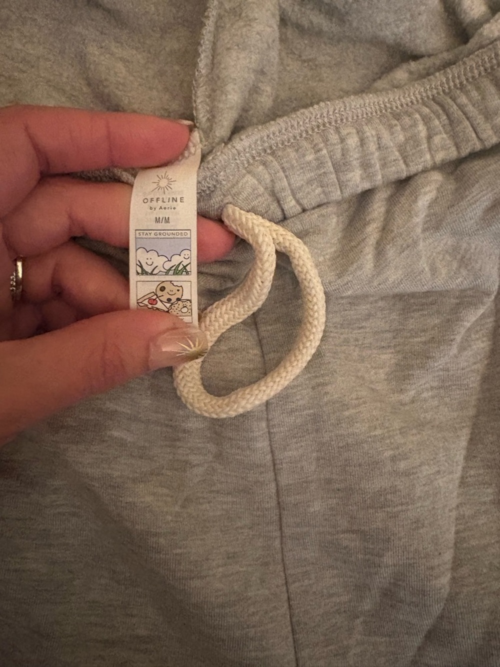 Aerie 2pairs Cotton Blend Lounge Shorts - White,Gray only (Black is sold) - Picture 3 of 4